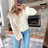 Natural Delicate Detail Cardigan