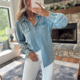 Dakota Denim Pearl Button Down