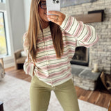 Ivory & Light Pink Snowfall Cardigan