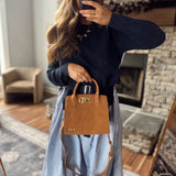 Camel Nixie Nubuck Small Tote