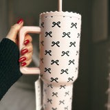 Light Pink Coquette Bow 38oz Tumbler IN STORE