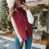 Cabernet Cozy Peak Puffer Vest