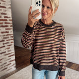 Chocolate & Blush Vela Sweater