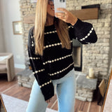 Black Spot Stripe Sweater