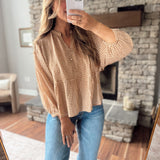 Chai Gingham Balloon Sleeve Blouse