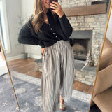 Stone Striped Bonnie Wide Leg Pants