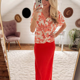 Havana Nights Cherry Tomato Jersey Maxi