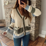 Bay Colorblock Sweater Cardigan