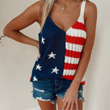 American Flag Knit Tank Top