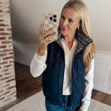 Navy Sadye Quilted Vest