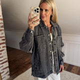 Washed Black Kasen Denim Jacket