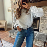 Heather Gray Mariana Cropped Sweatshirt