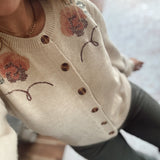 Ecru Pick Me Petals Cardigan