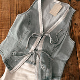 The Denim Dream Lace Trim Vest