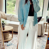 Summer Daze White Split Leg Pant