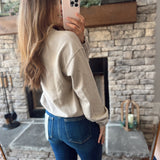 Taupe Core Scuba Half-Zip Pullover