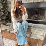 Aymie Cognac Suede Slippers