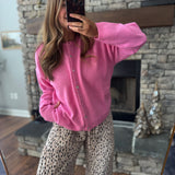 Spring Pink Button Cardigan