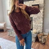Raisin Kissed with Dots Cardigan