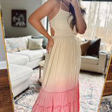 Ripple Effect Taupe/ Hibiscus Ombre Maxi