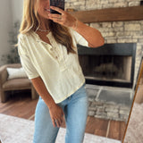 Yellow Phoenix Striped Top