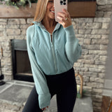 Smokey Blue Knit Arm Jacket