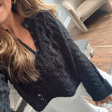 Black Textured & Timeless Sweater
