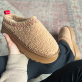 Isaac Camel Sherpa Platform Slippers