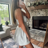 Heather Gray Scuba Deep Dive Back Cutout Romper