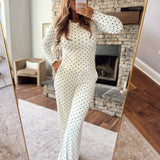 Cream Spotted Comfort Set