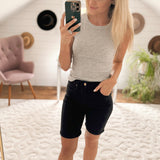 Judy Blue Navy HW Tummy Control Bermuda Shorts