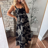 Black Genevieve Midi Dress