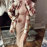 Taupe Trusty Ribbed Knit Dress