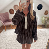 Espresso Atlas Polka Dot Chore Jacket