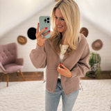 Mocha Glace Hoodie Sweater Jacket IN STORE