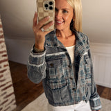 Indigo Plaid Lara Jacket