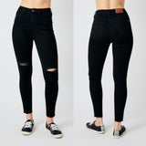 Judy Blue Black Destroyed Slim Fit Jeans