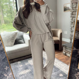 Brown Cloudfleece Oversized Top