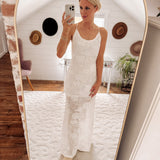 Off White Floral Crochet-Knit Lace Dress IN STORE