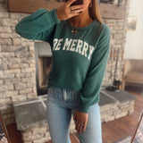 Hunter Green Merry Moments Top