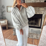 Heather Gray Montauk Snap Button Pullover