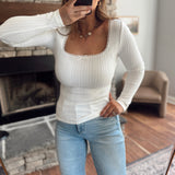 Off White Edge of Elegance Knit Top