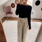 Milk Tea Spotted Print Pants