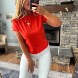 Poppy Auren Raw Edge Tee