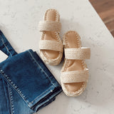 The Marley Natural Basket Woven Platform Sandal