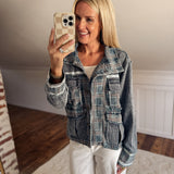 Indigo Plaid Lara Jacket