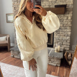 Light Yellow Montauk Snap Button Pullover