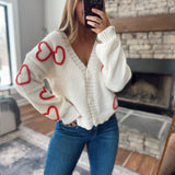 Cream Heartfelt Cardigan