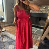 Poppy Smocked Midi Dress