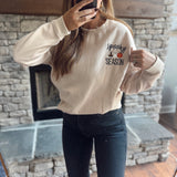 Tan Spooky Season Embroidered Sweatshirt